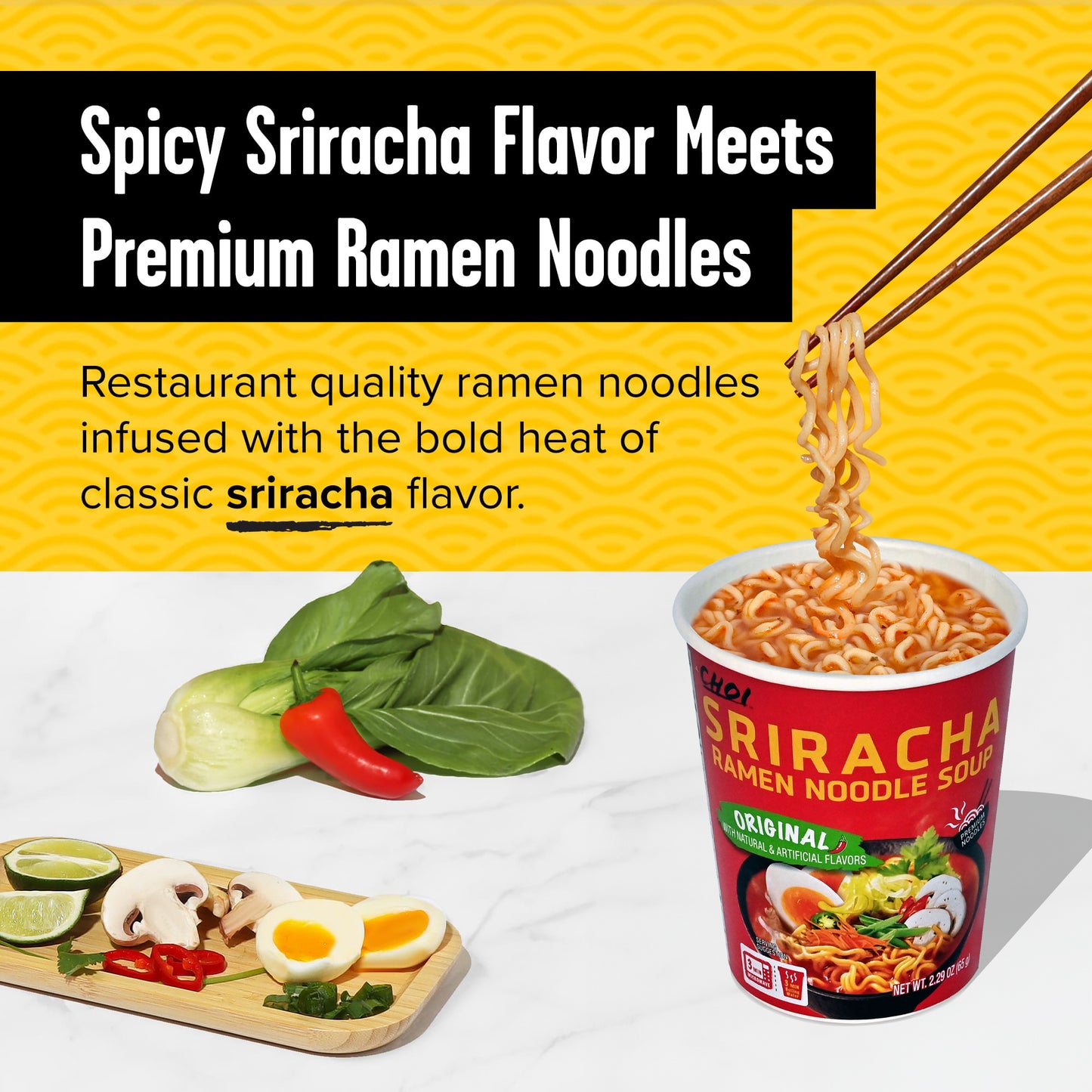 Choi Sriracha Ramen Original 65g Cup (6-pack)