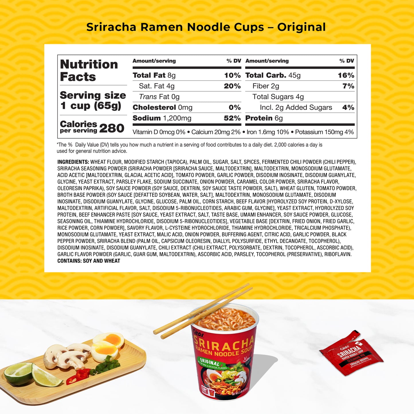 Choi Sriracha Ramen Original 65g Cup (6-pack)