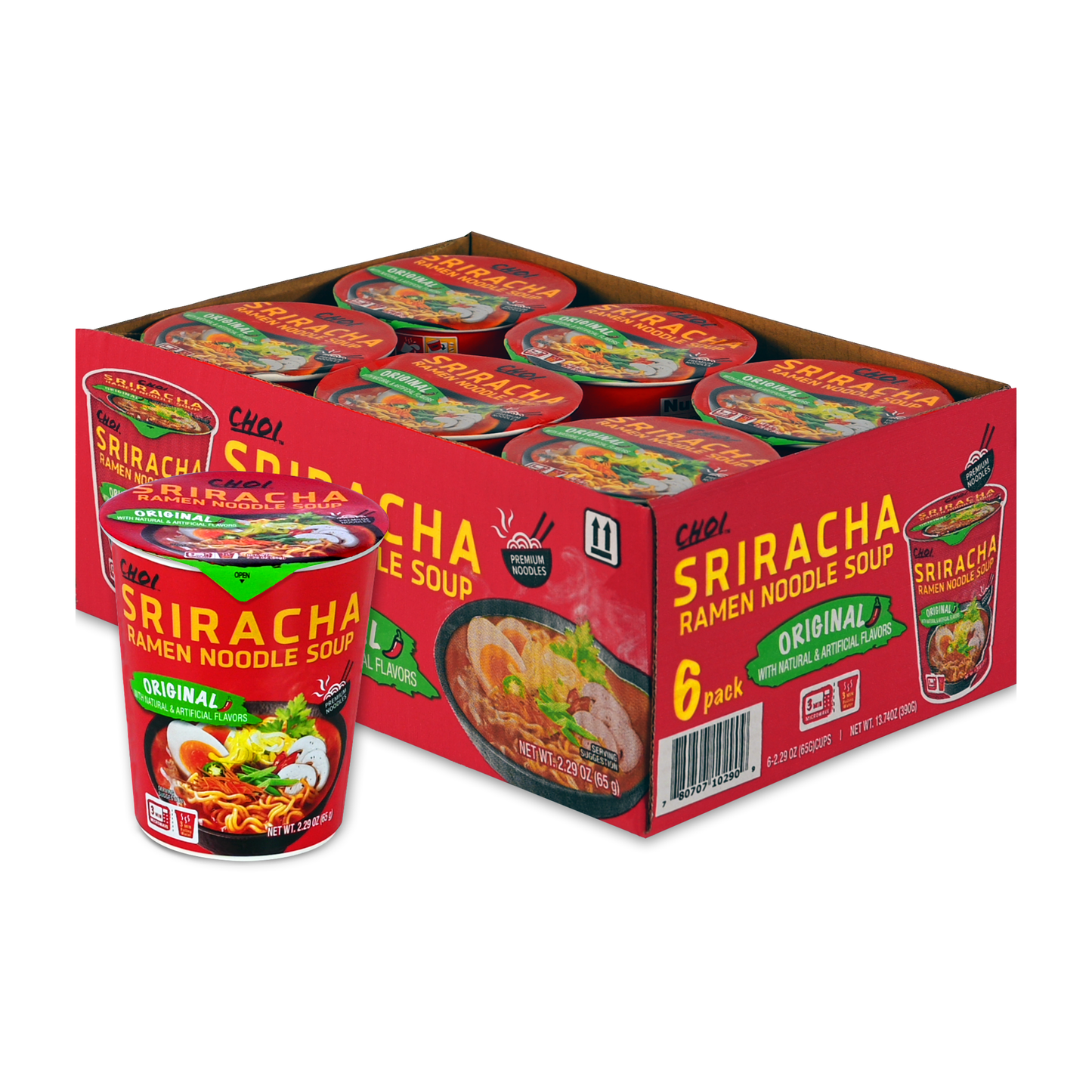 Choi Sriracha Ramen Original 65g Cup (6-pack)