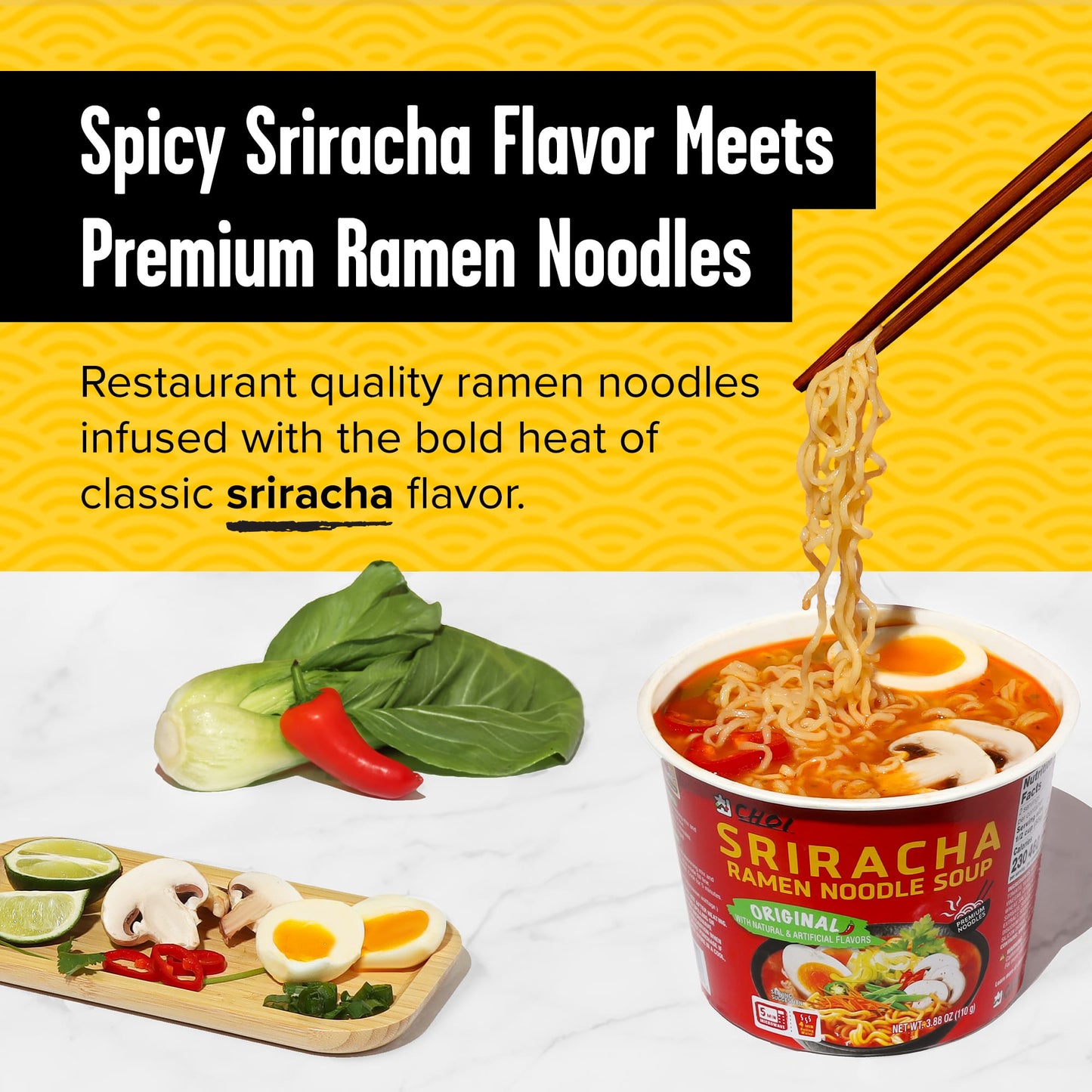 Choi Sriracha Ramen Original 110g Bowl (6-pack)