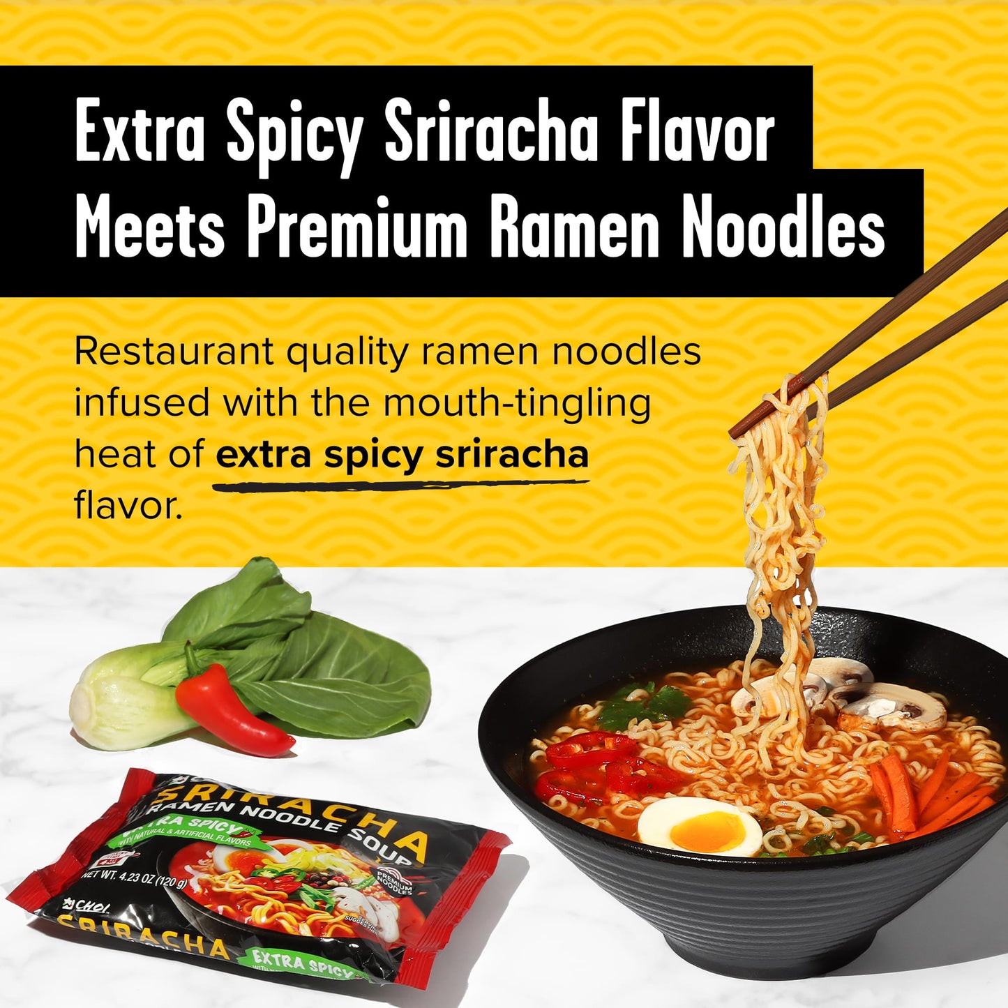 Choi Sriracha Ramen Extra spicy 120g Pouch (20-pack)