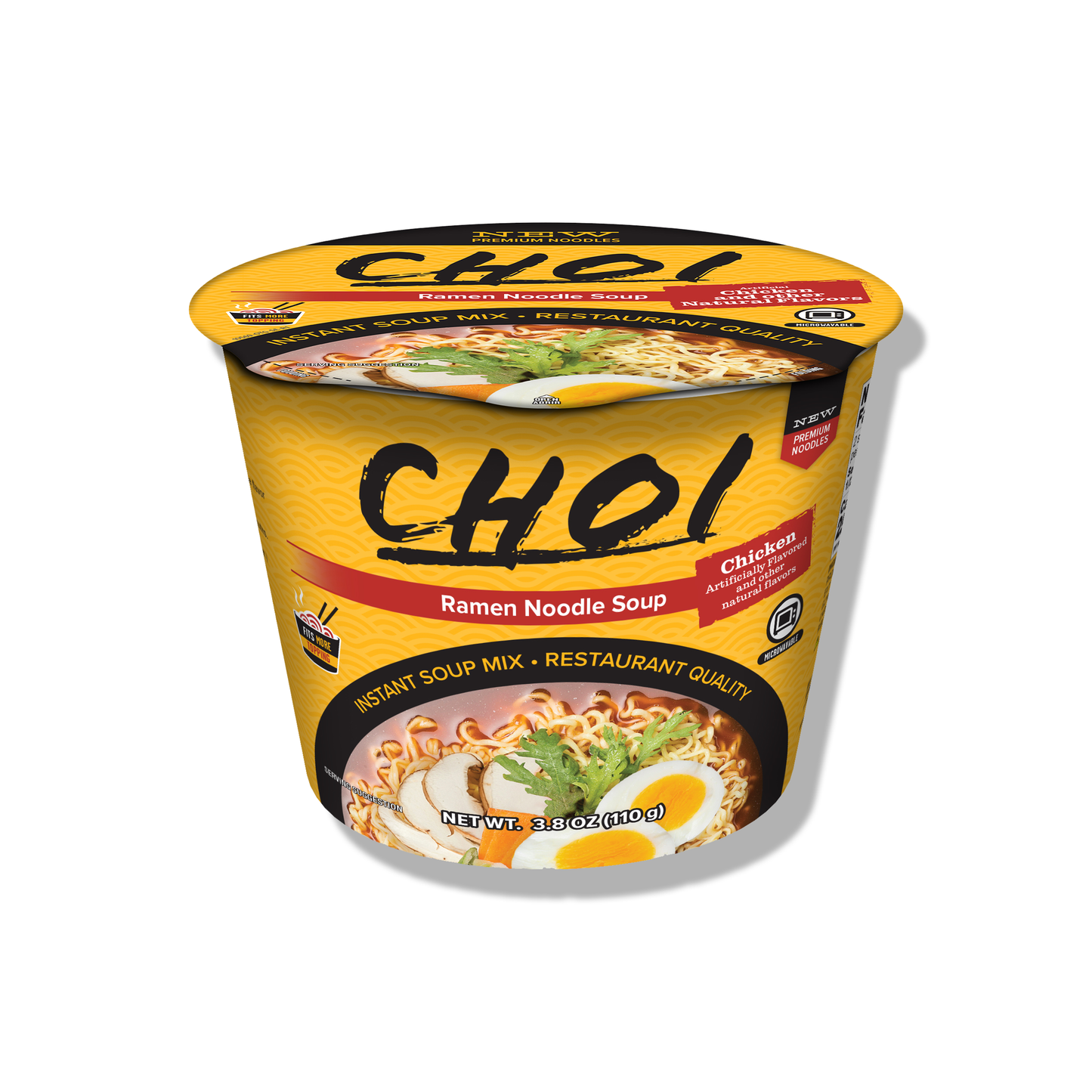 Choi Premium Ramen Noodle Soup 110g Bowl (6-pack)